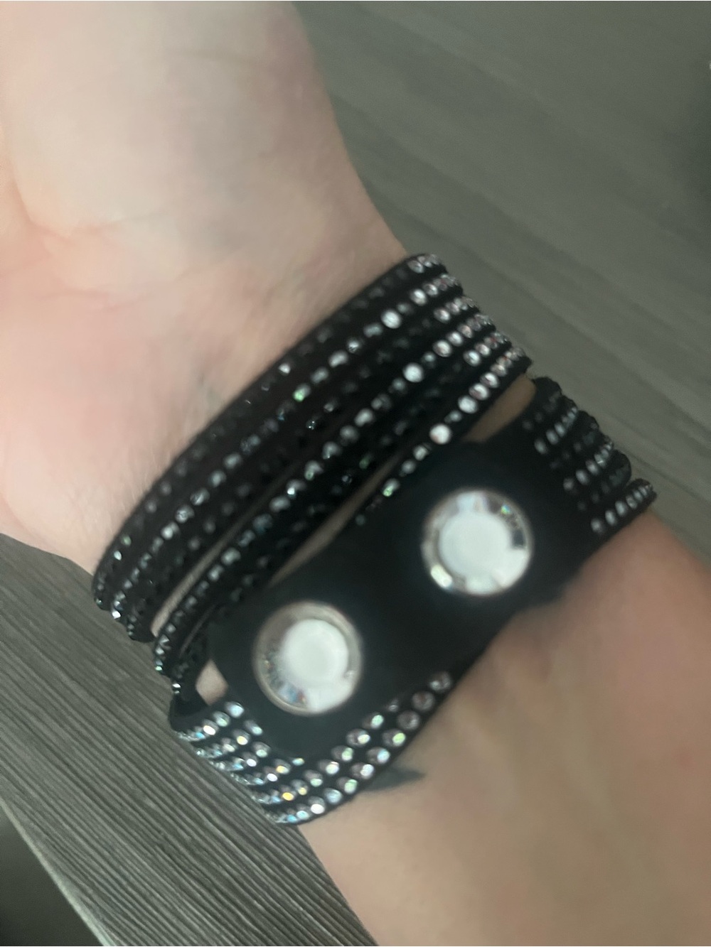Swarovski crystal Black Multi-Strand Crystal Wrap Bracelet - Picture 2 of 3